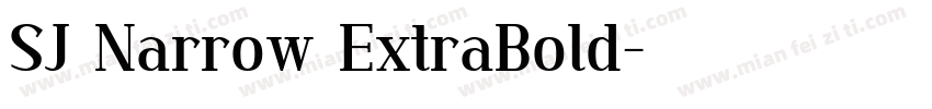 SJ Narrow ExtraBold字体转换